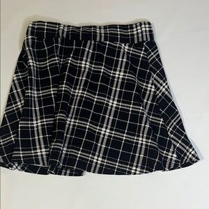 SHEIN Black and White Skater Mini Skirt